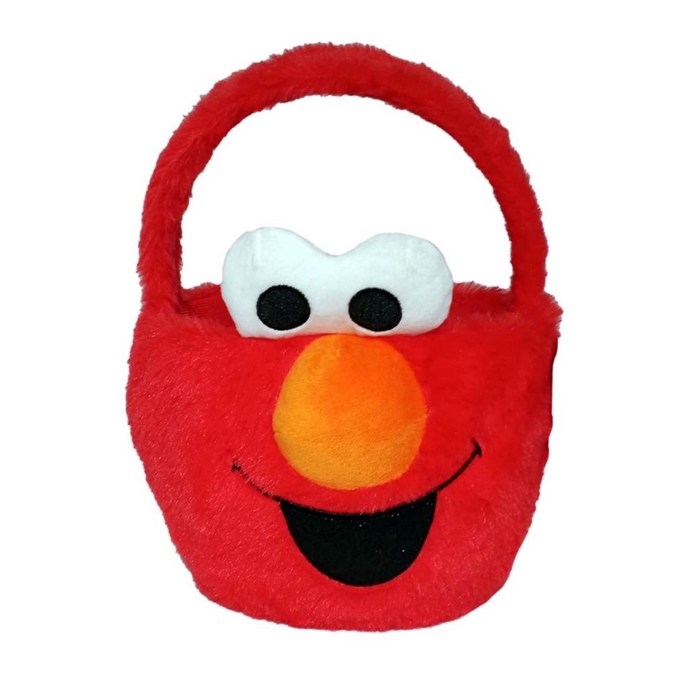 Sesame Street Elmo plush basket NWT